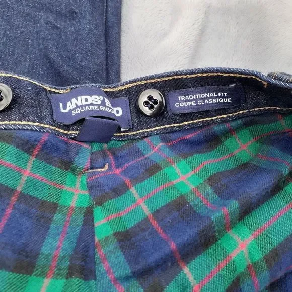 Lands' End Square Rigger Flannel Lined Men's Jeans Size 38, 26.25" Inseam NWOT - Picture 5 of 12
